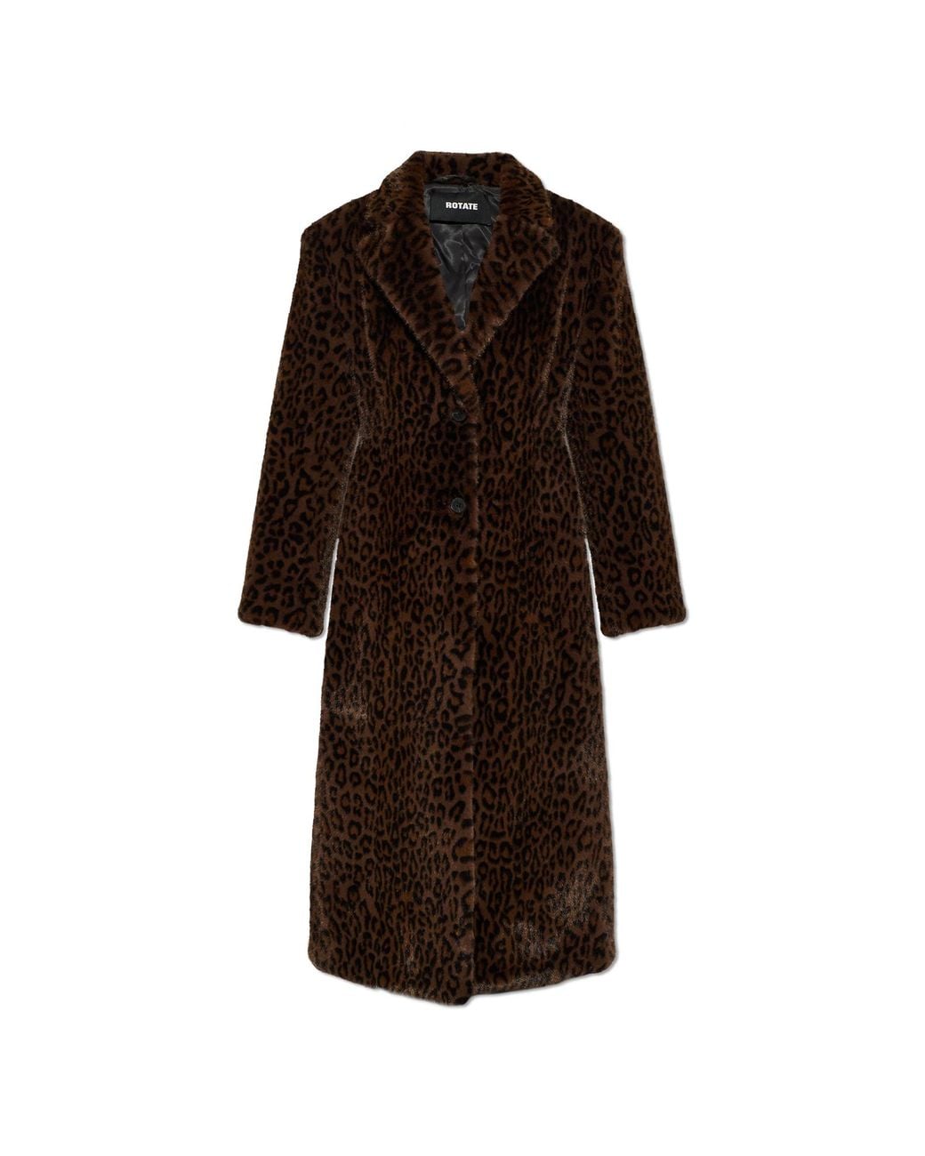 ROTATE BIRGER CHRISTENSEN Brown Animal Print Coat