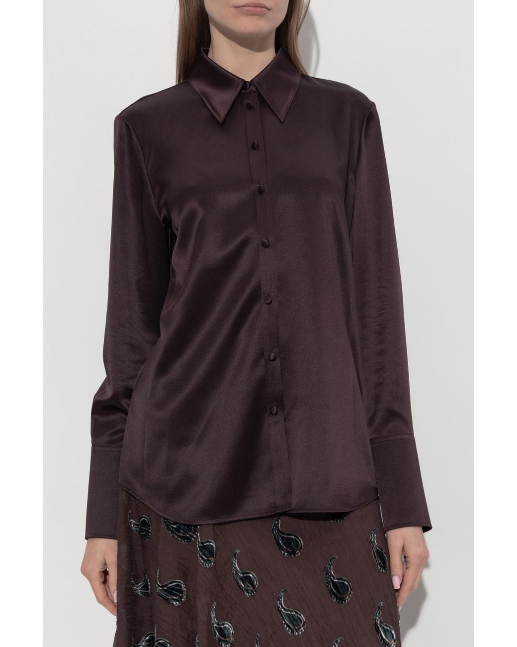 Tory Burch Purple Silk Shirt