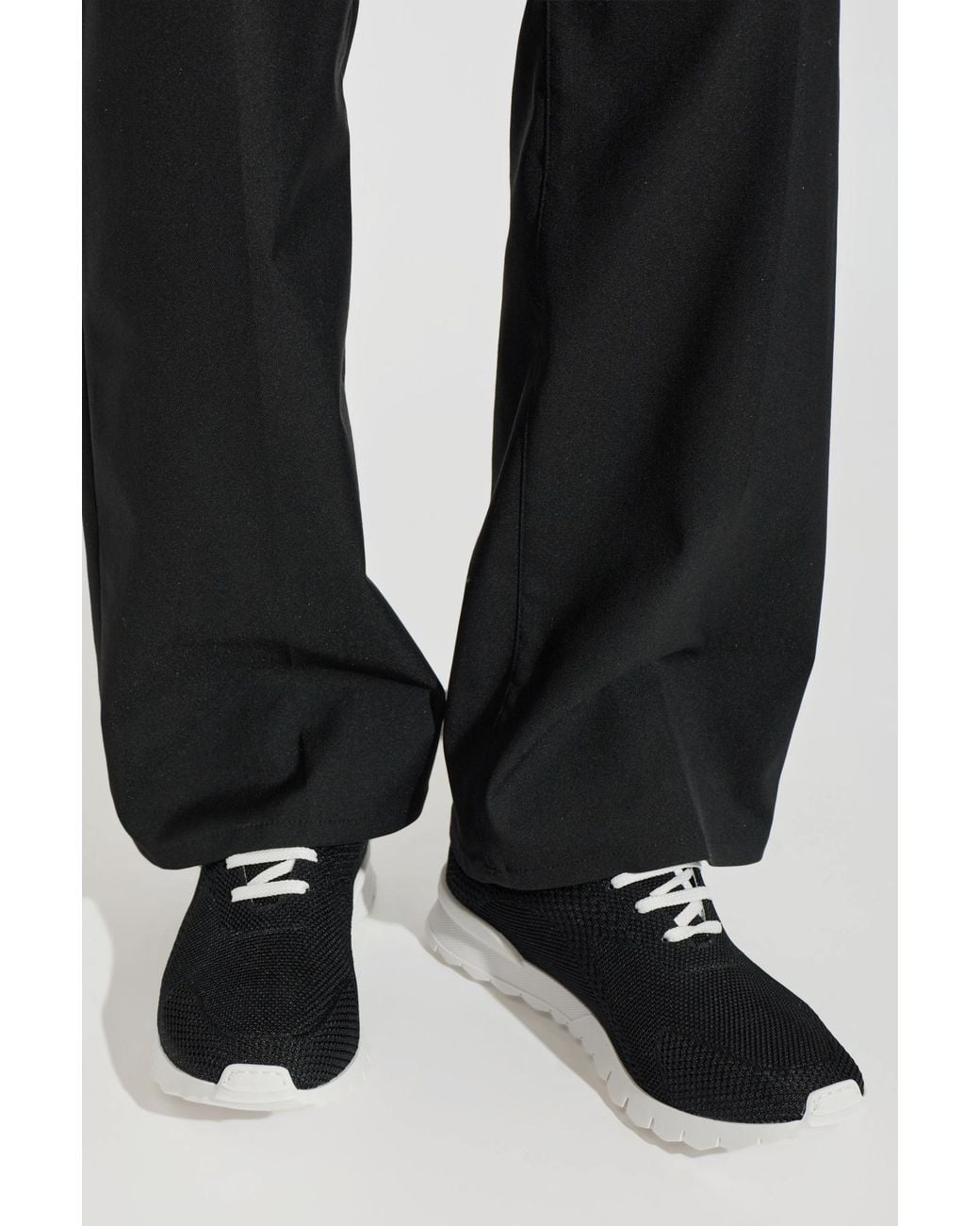 Kiton Black Sports Shoes for men