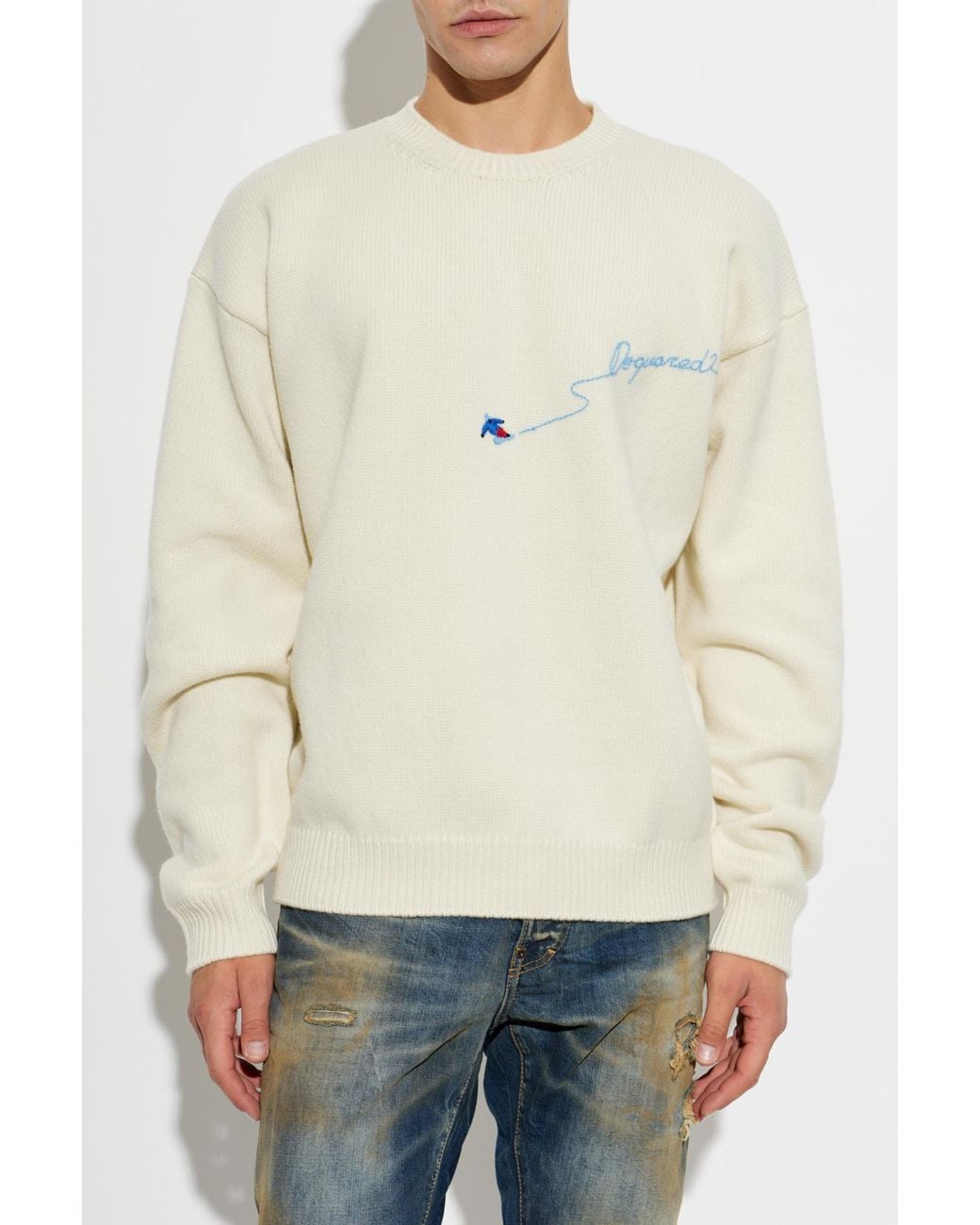 DSquared² Blue Denim Jacket With 'Vintage' Effect for men
