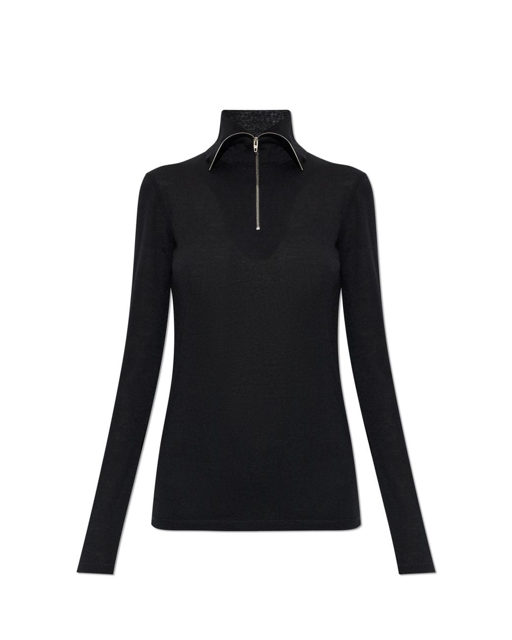 Jil Sander Black Top With A Turtleneck