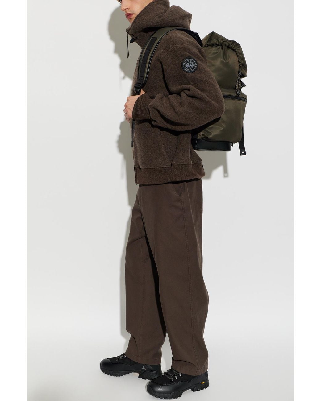Canada Goose Brown Hooded Fleece Sweatshirt for men