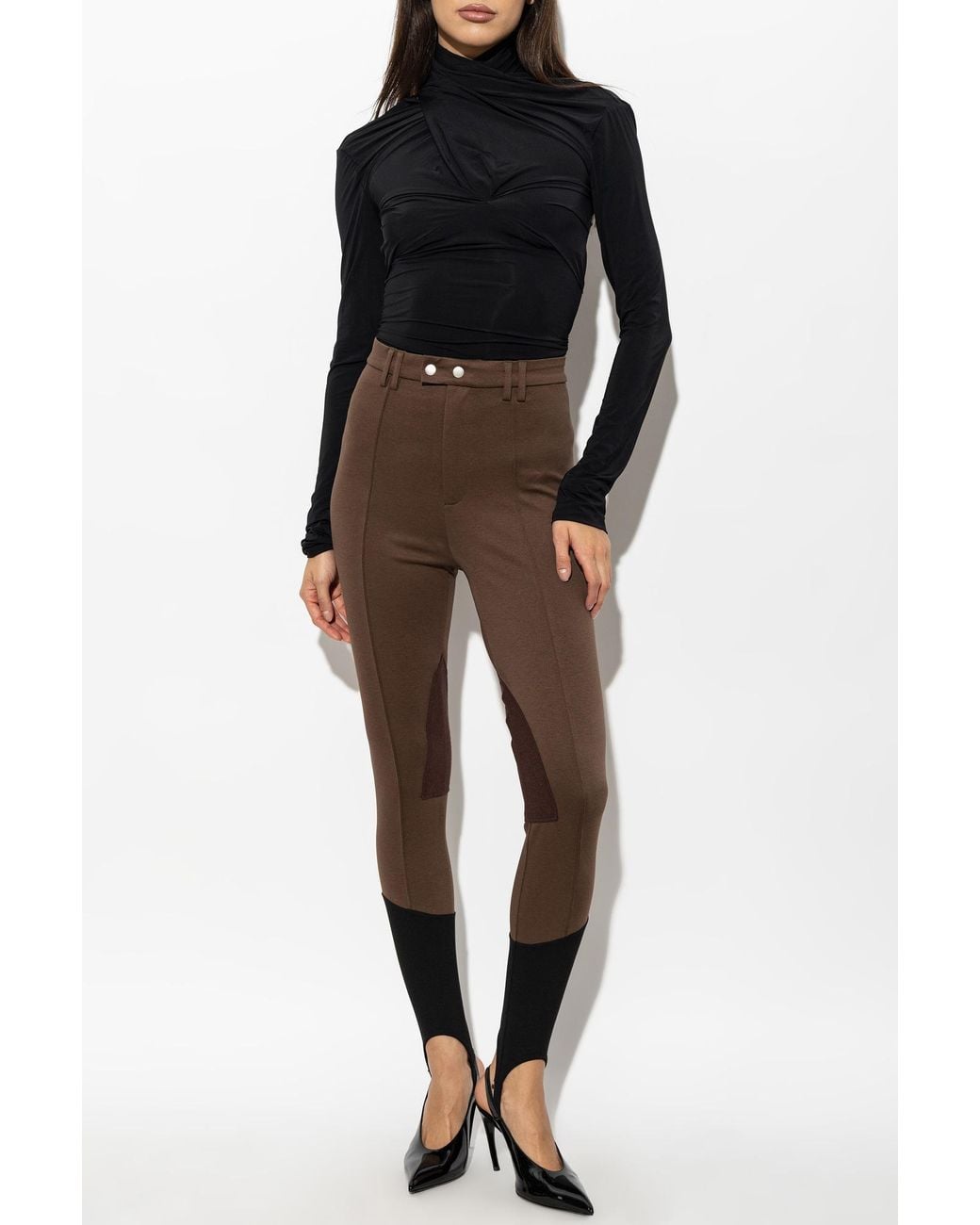 Entire studios Brown Leggings With Heel Strap