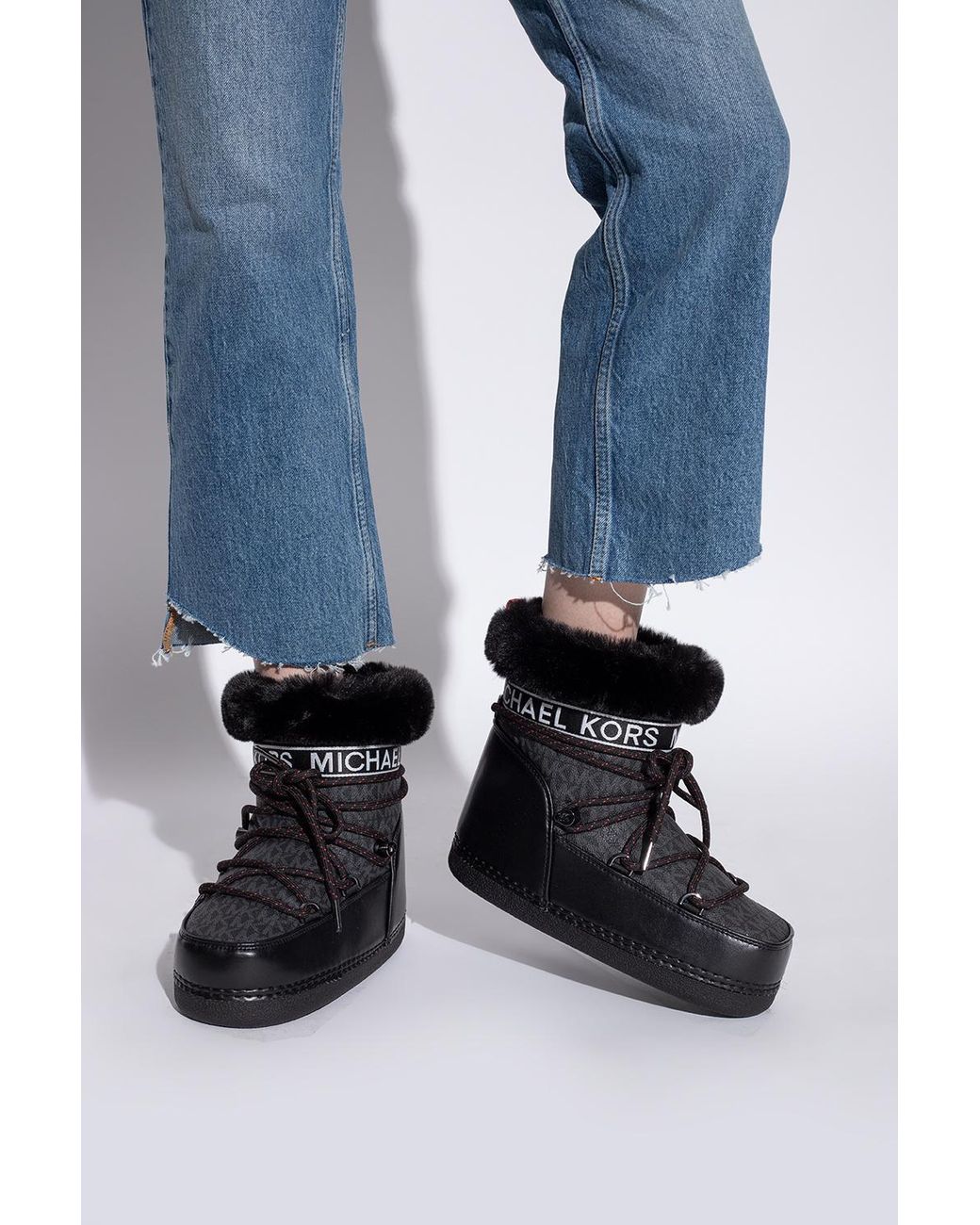 MICHAEL Michael Kors 'zelda' Snow Boots in Black | Lyst