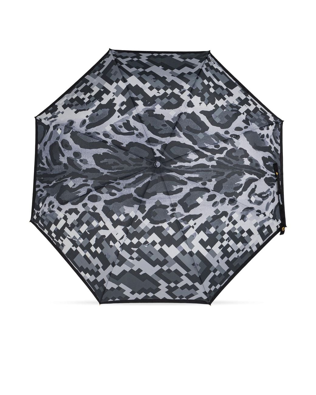 Moschino Gray Folding Umbrella
