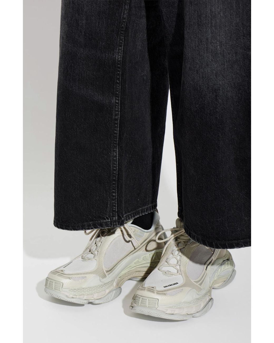 Balenciaga Gray 'Triple S 2' Sports Shoes for men