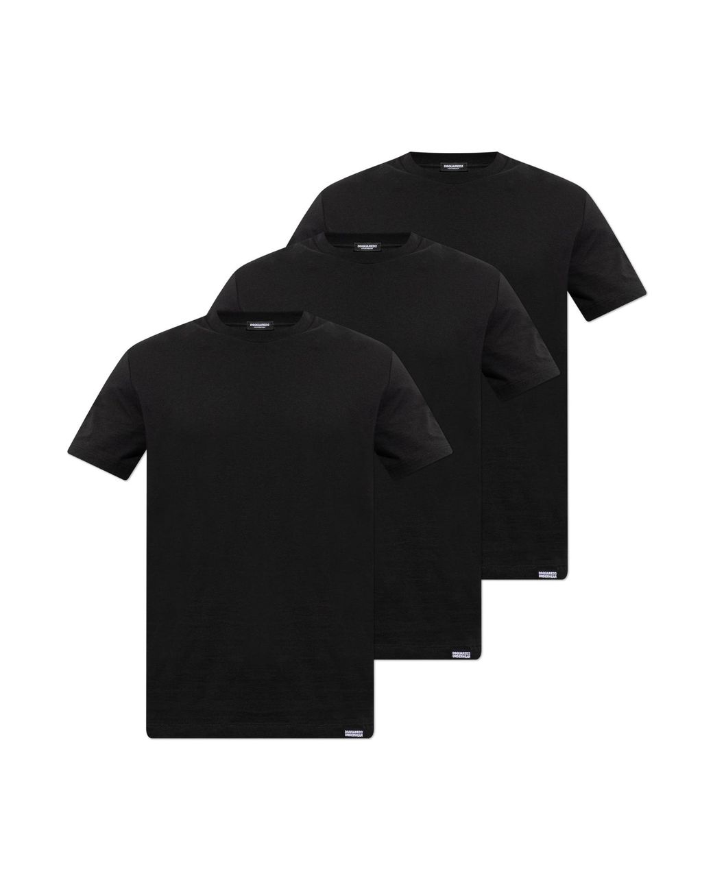 DSquared² Black Three-Pack Of T-Shirts From The 'Underwear' Line for men