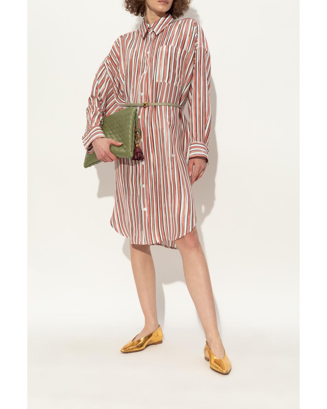 Bottega Veneta Metallic Ballerinas Sofia