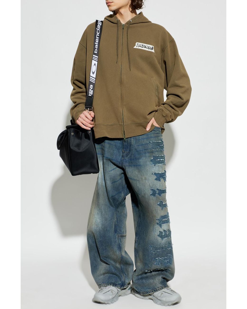 Balenciaga Blue Jeans With A 'Vintage' Effect for men