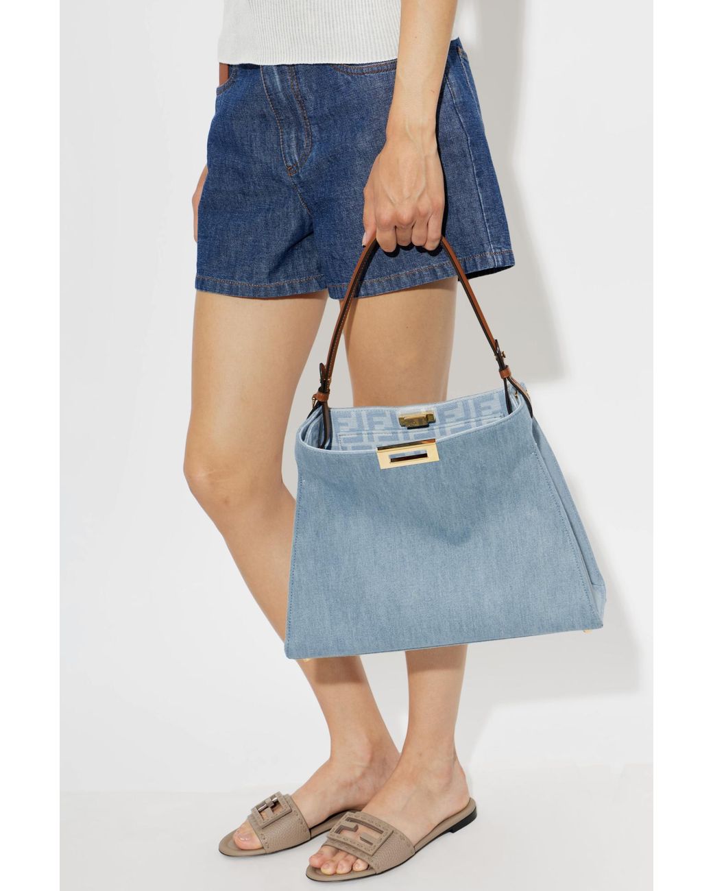 Fendi Blue 'Way Medium' Bag