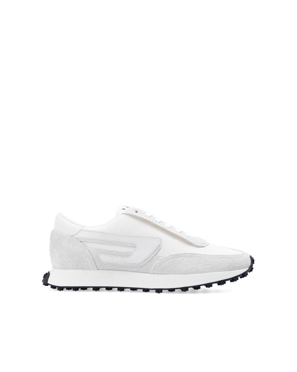 DIESEL Leather 's-racer Lc' Sneakers in White | Lyst