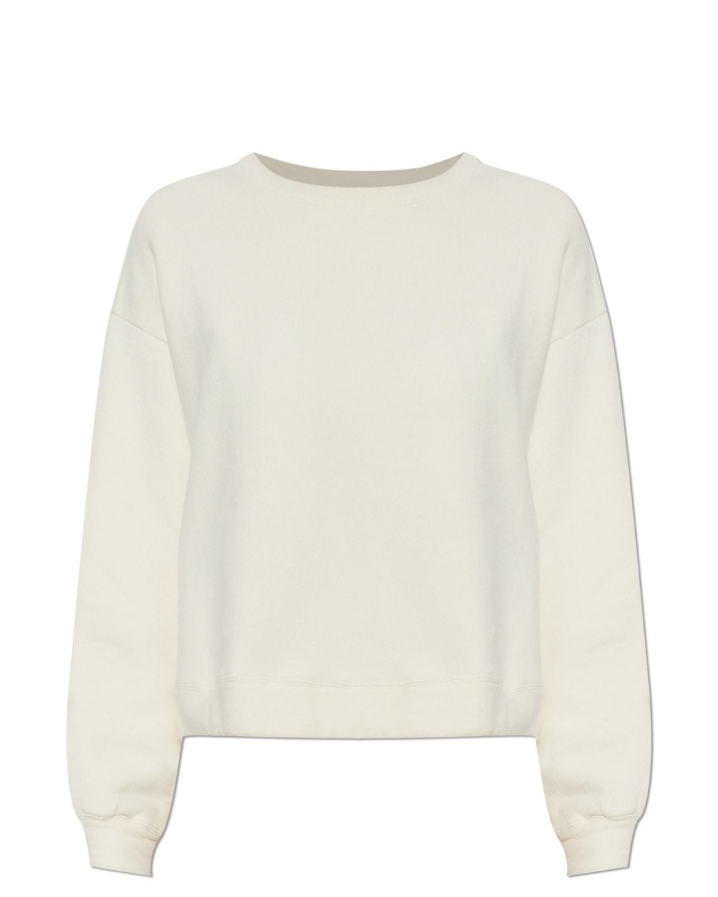 American Vintage White Cotton Loose-Fit Sweatshirt