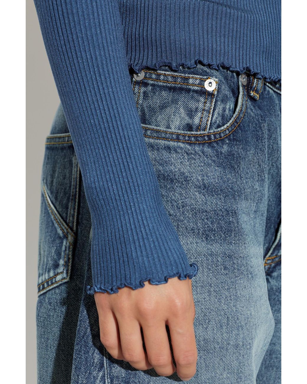 Alaïa Blue Silk Top