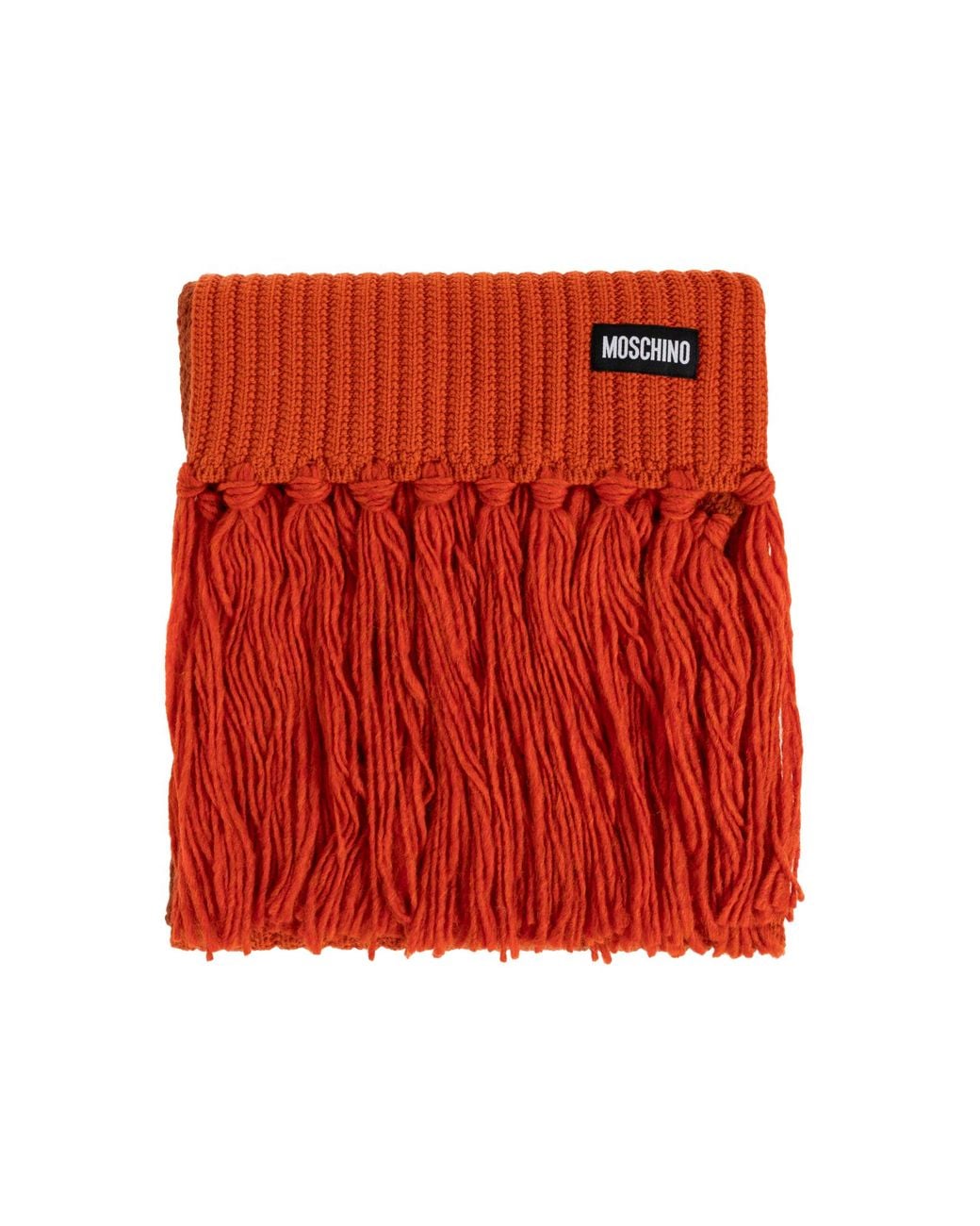 Moschino Red Scarf With Fringes