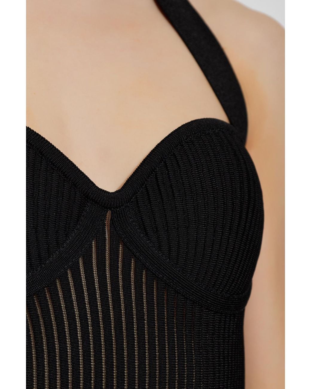 Balmain Black Backless Dress