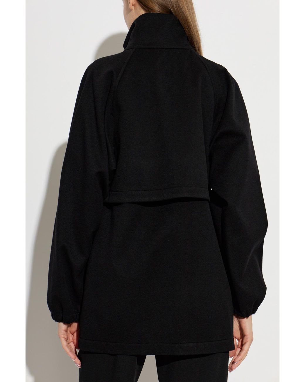 Jil Sander Black Wool Jacket With Stand-Up Collar