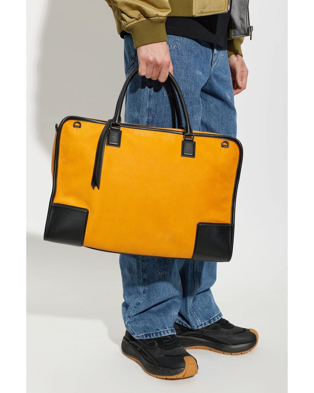Loewe Orange 'Amazona 180 Large' Holdall for men