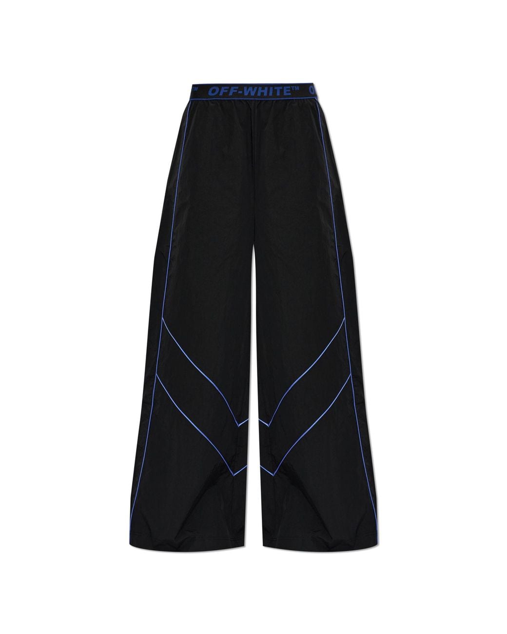 Off-White c/o Virgil Abloh Black Nylon Pants With Straight-Leg Cut