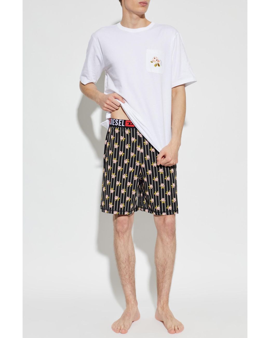 DIESEL White Two-Piece Pyjamas 'Set-Raul-D-Core' for men