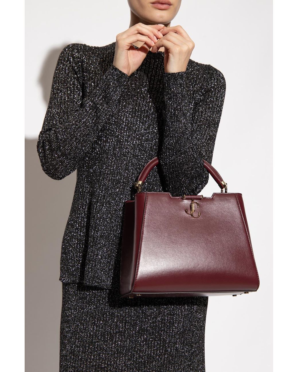 Jimmy Choo 'varenne Medium' Shoulder Bag in Black Lyst