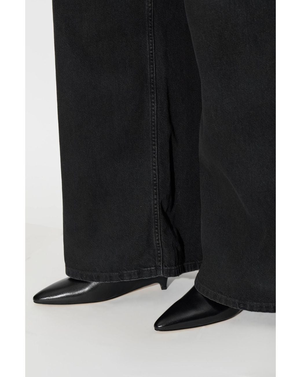 Maison Margiela Black Leather Wedge Shoes