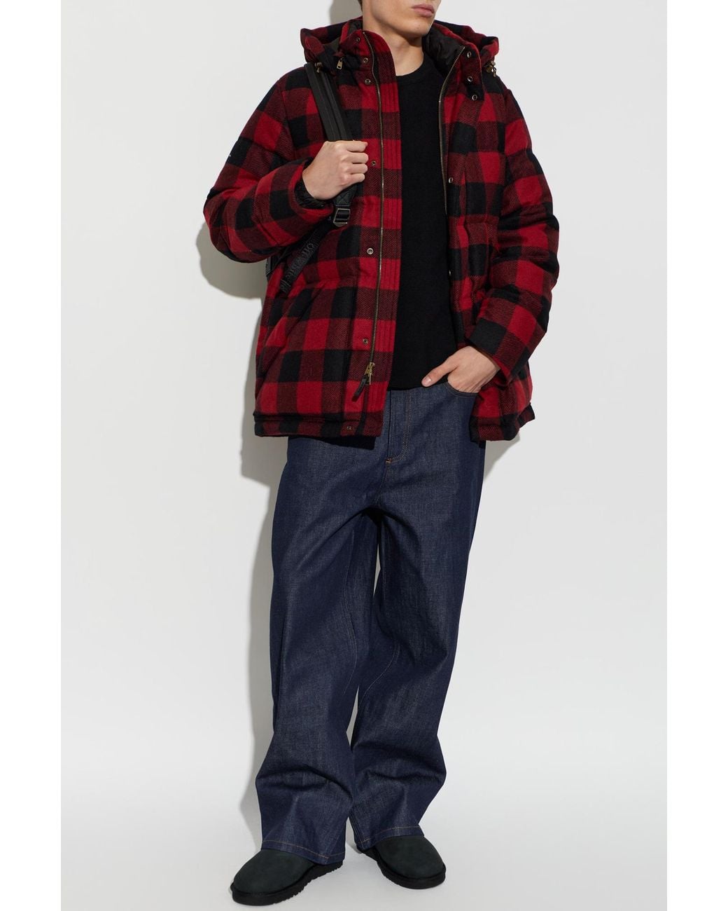 Woolrich Red Hooded Down Jacket for men