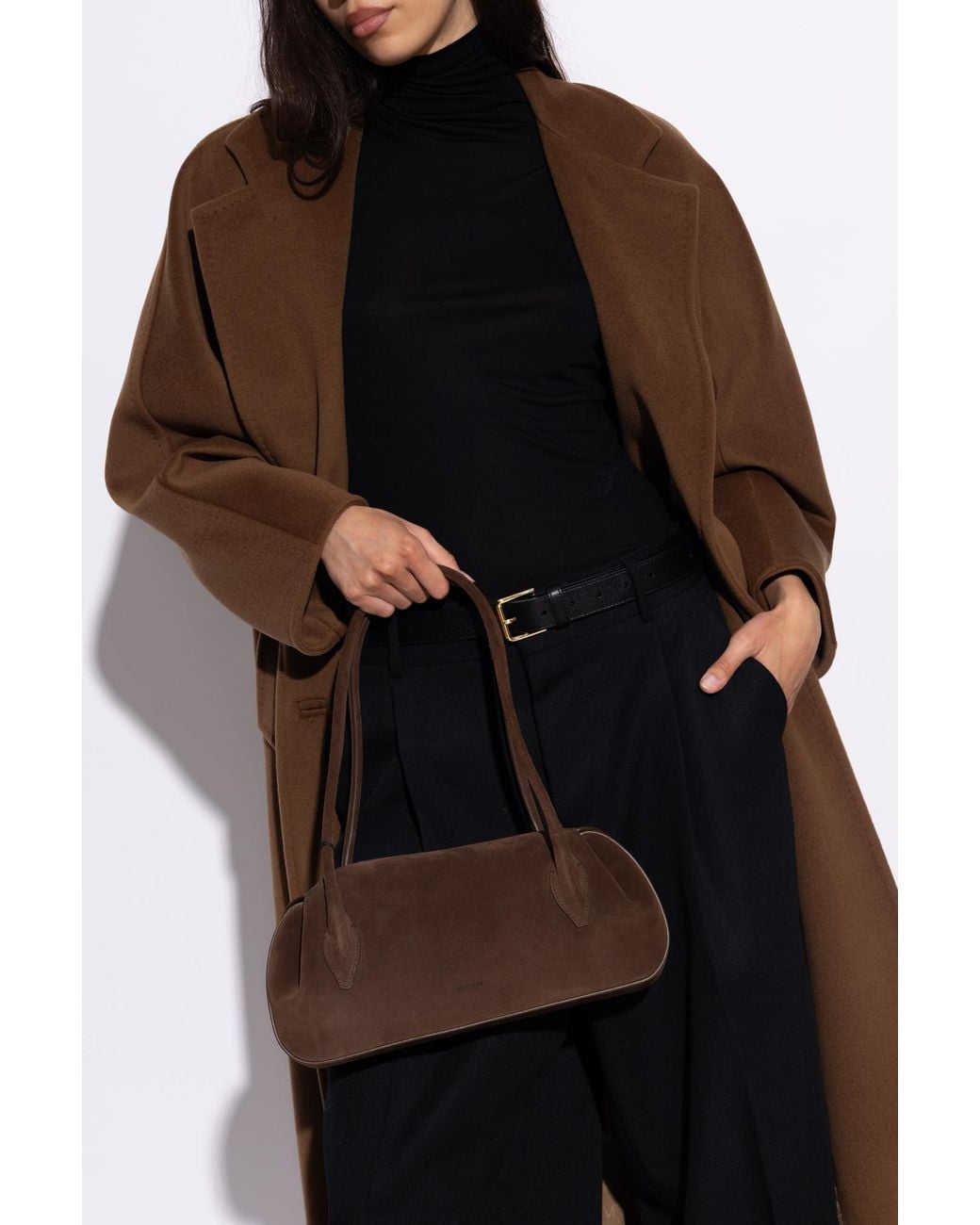 Yuzefi Brown Shoulder Bag "Oyster"