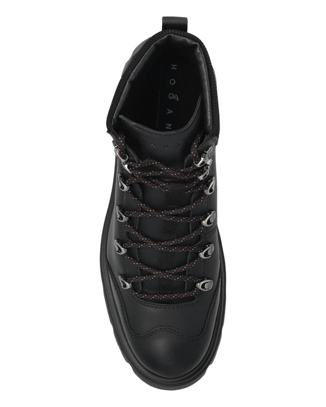 Hogan Black Leather Ankle Boots for men