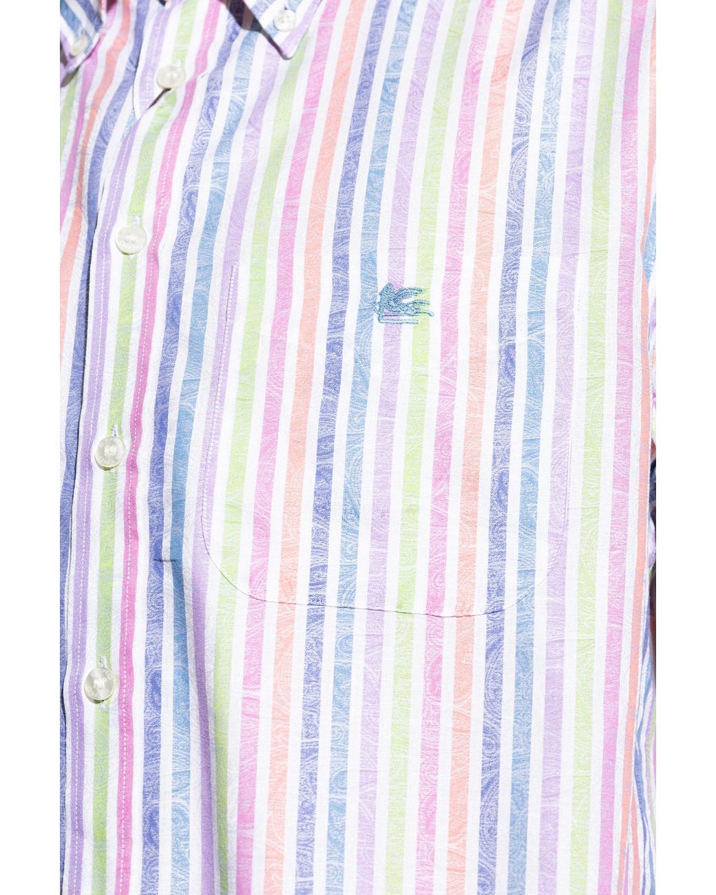 Etro White Shirt With A Striped Pattern for men
