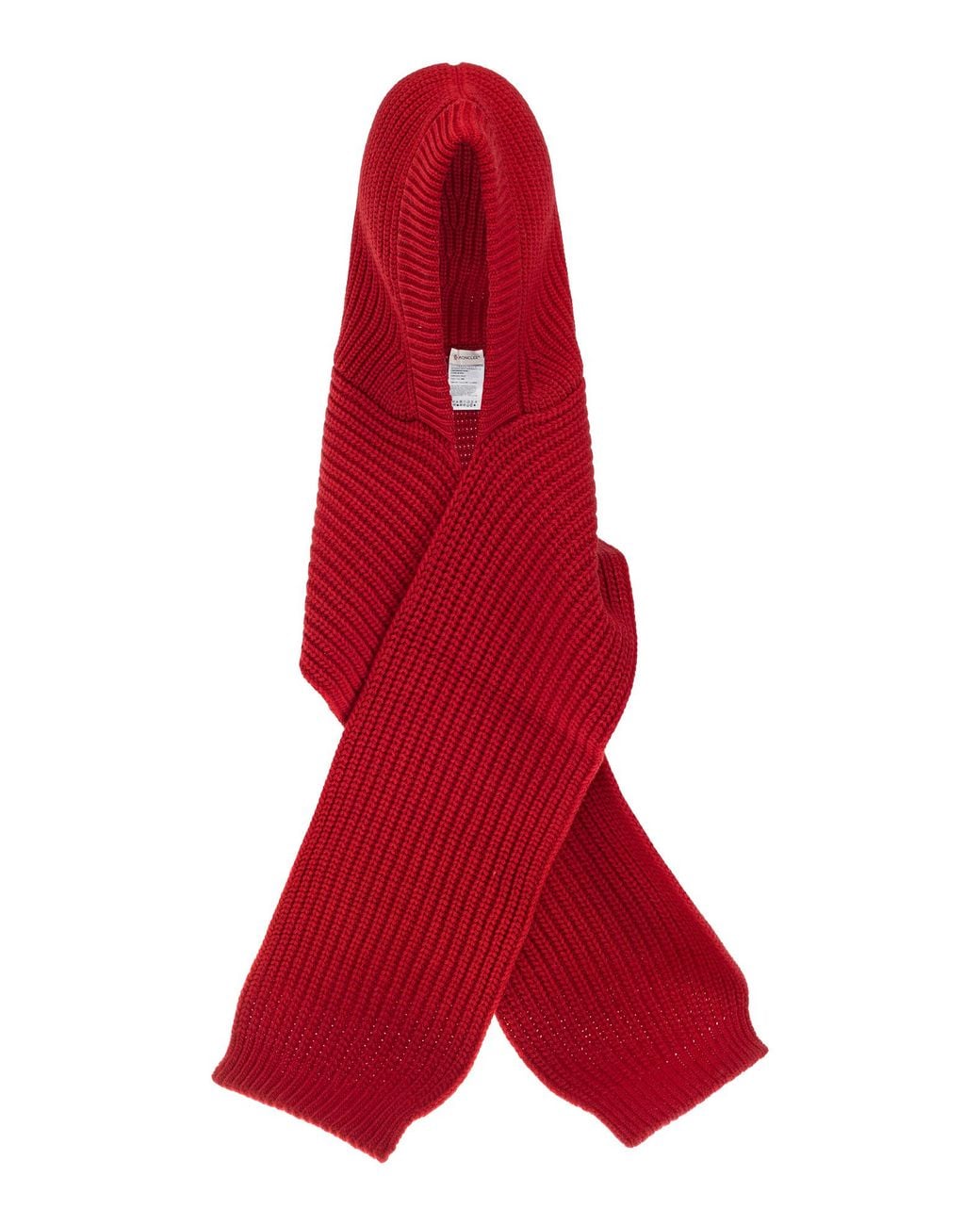 Moncler Red Wool Hooded Scarf