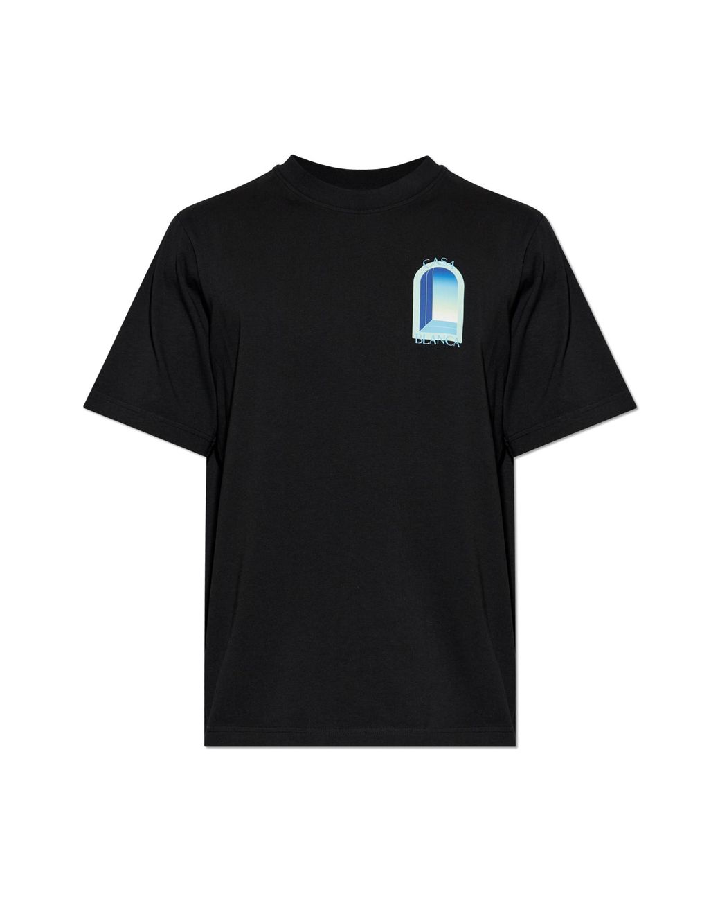 Casablanca Black T-Shirt With Colorful Print for men
