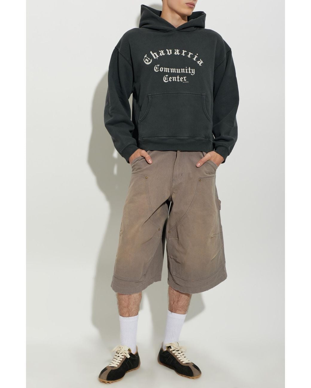 Willy Chavarria Black 'Chavarria Community Center Shrunken' Sweatshirt for men
