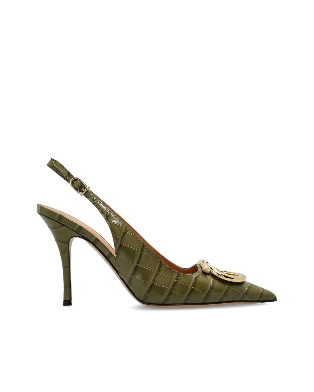 Ferragamo Green Sara' High Heeled Shoes