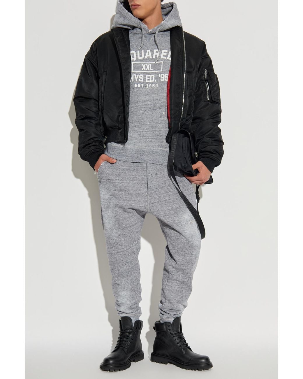 DSquared² Gray Sweatshirt With Print for men