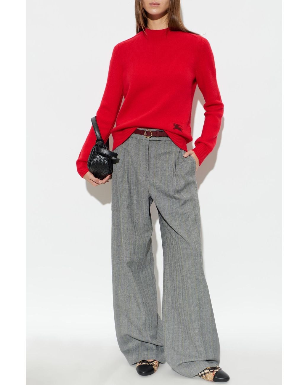 Burberry Red Cashmere Sweater 'Constance'