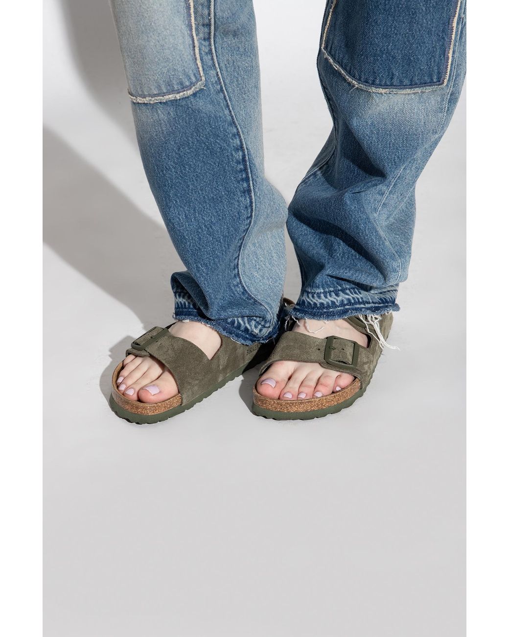 Birkenstock Green 'Arizona Bs' Sandals for men