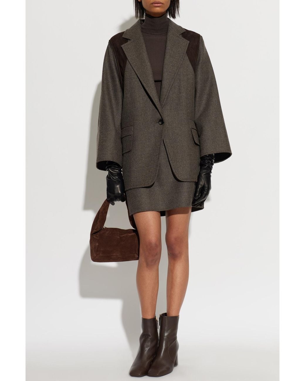 Max Mara Black 'Cavallo' Wool Turtleneck