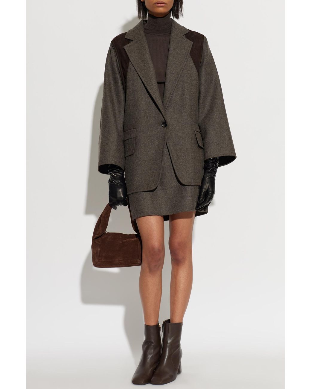 Max Mara Gray Wool Coat 'Fenice'