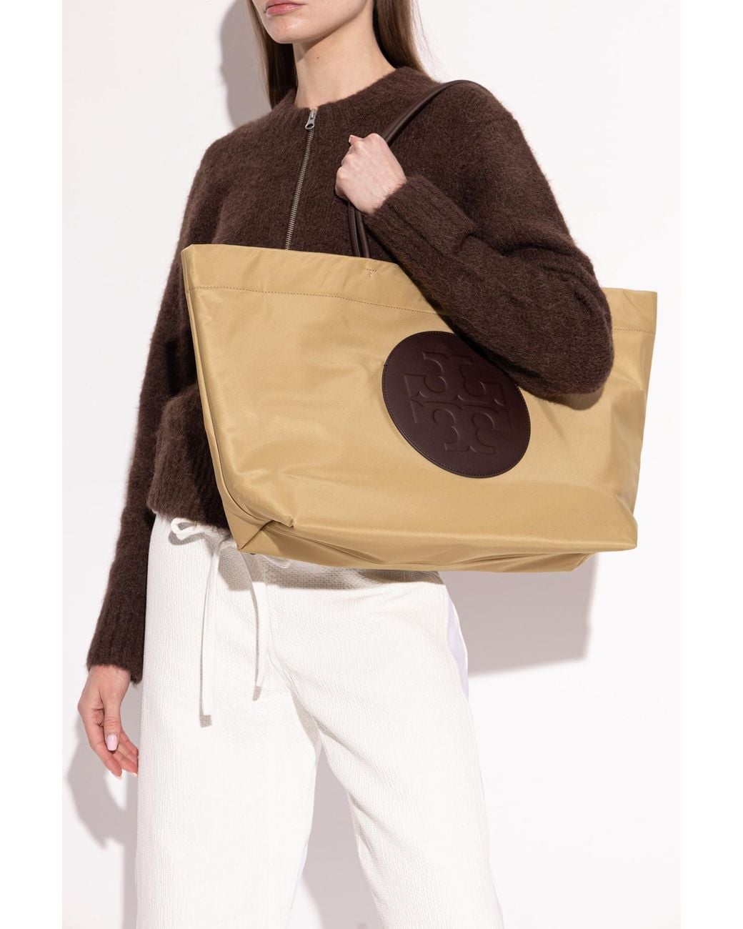 Tory Burch Natural 'Ella' Shopper Bag