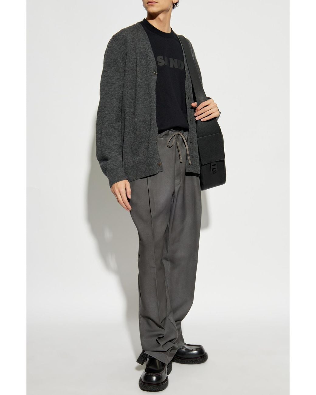 Maison Margiela Gray Creased Trousers With Vintage Effect for men
