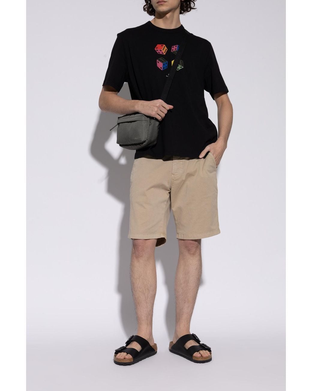 Birkenstock Black 'Arizona Wire Buckle' Slides for men