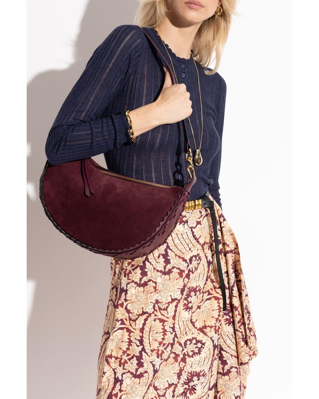 Ulla Johnson Blue Shoulder Bag "Twyla"
