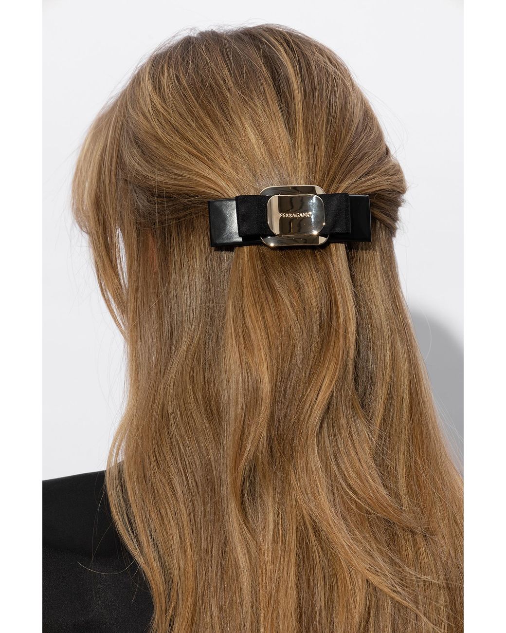 Ferragamo Black Hair Barrette