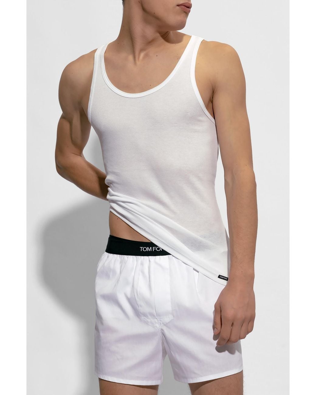 Tom Ford White Sleeveless T-Shirt for men
