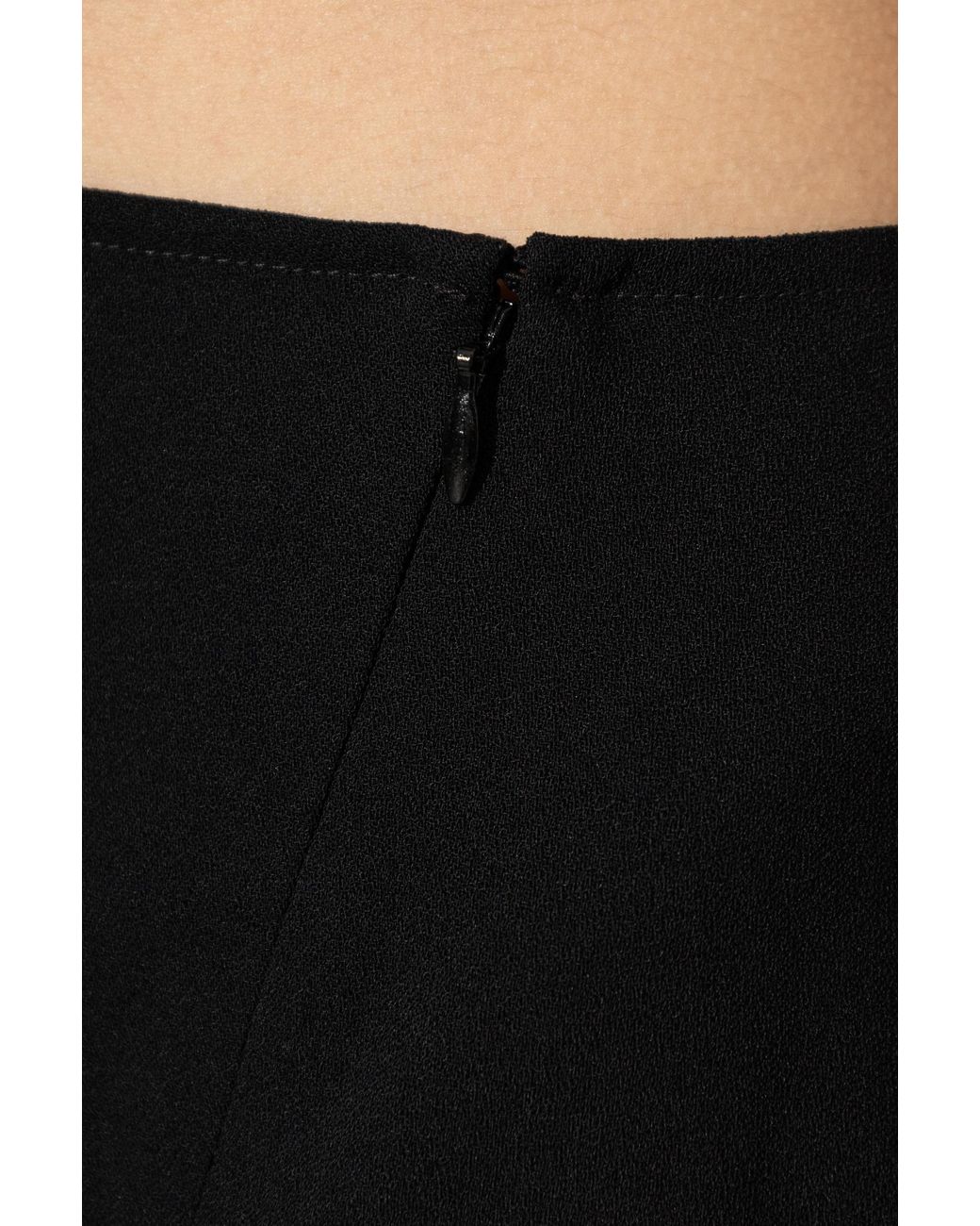 Jil Sander Black Wool Pleated Skirt