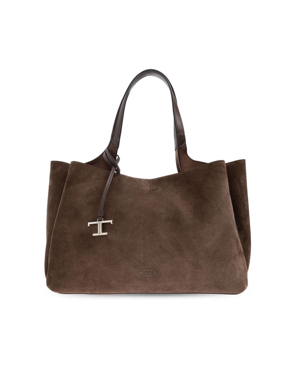 Tod's Black Suede Shopper Bag