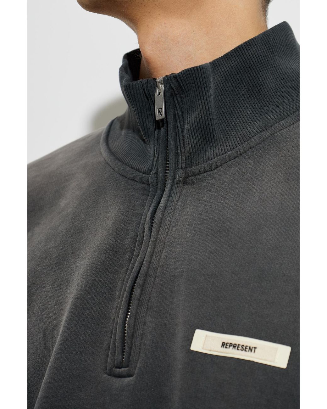 Represent Black 'Vintage'-Effect Sweatshirt for men