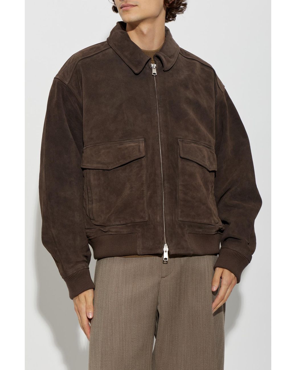 Agolde Brown Suede Jacket 'Emil' for men