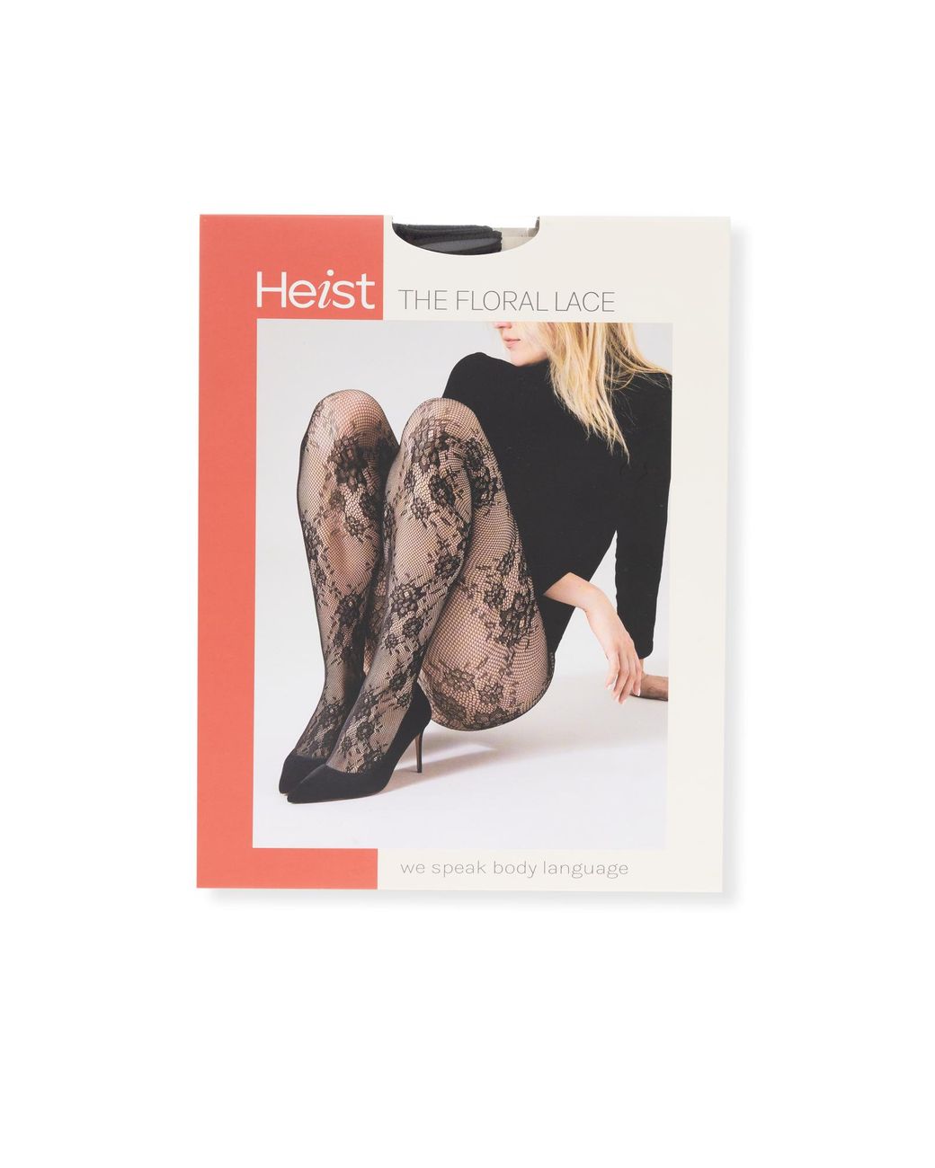 Heist Studios White Tights "The Floral Lace"