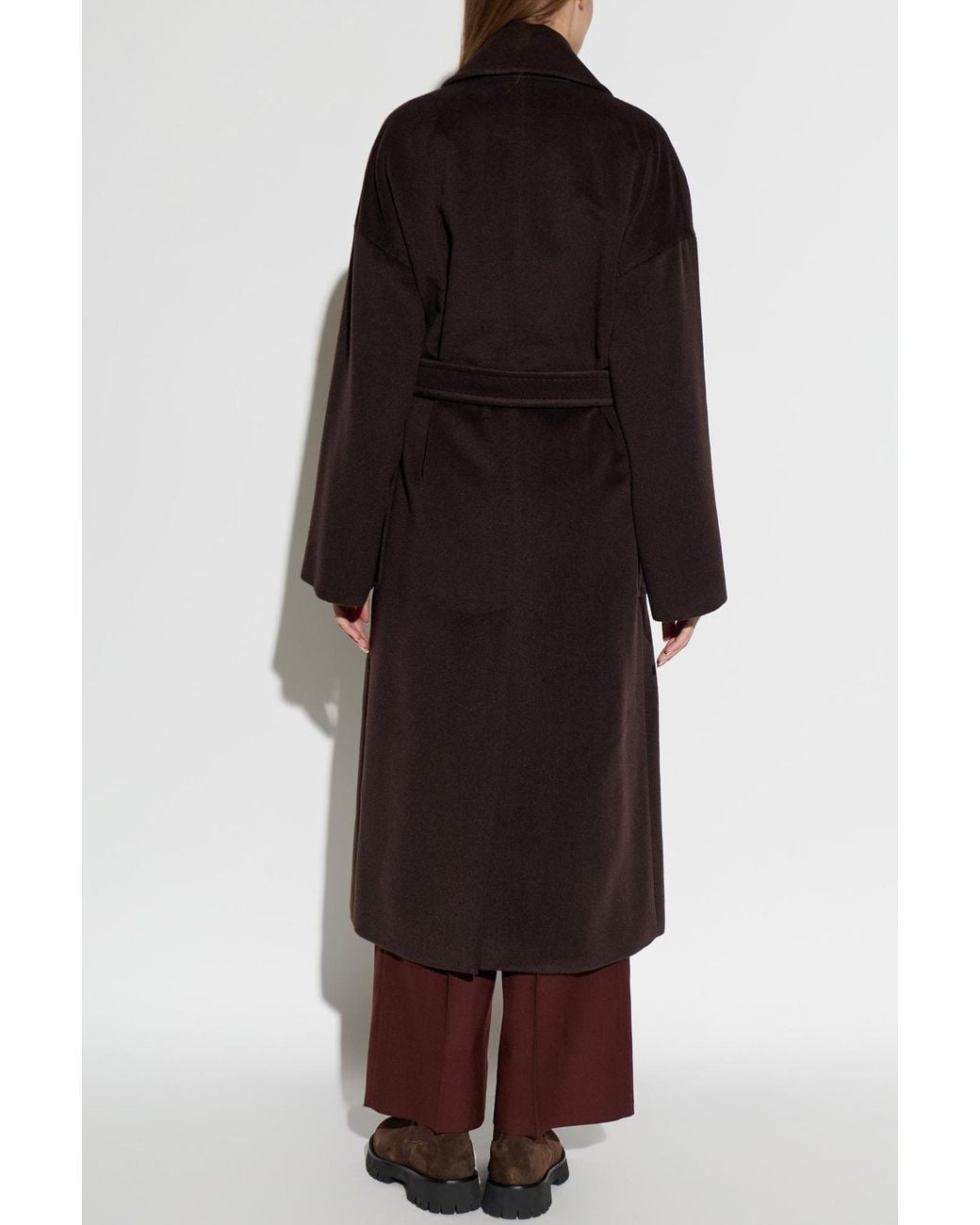 Max Mara Black Wool Coat 'Panda'